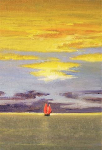 red sails in the sunset_der_500x730 - Peinture - marpielo