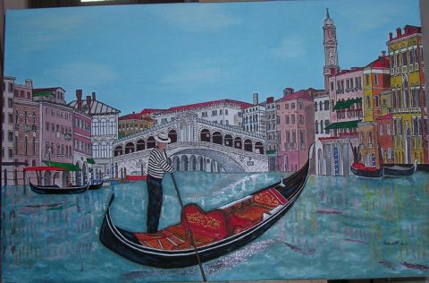 Venise le grand Canal - Peinture - Robert
