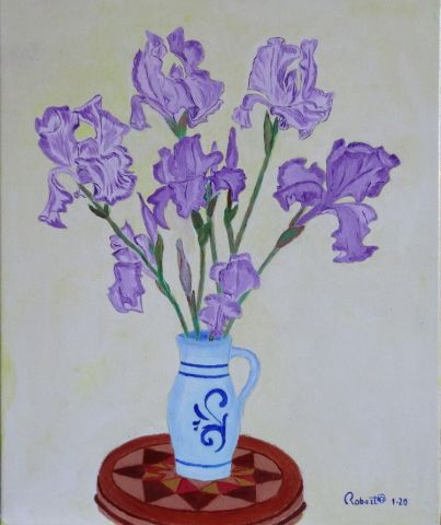 Mes iris - Peinture - Robert