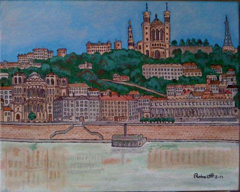 Le Vieux Lyon - Peinture - Robert