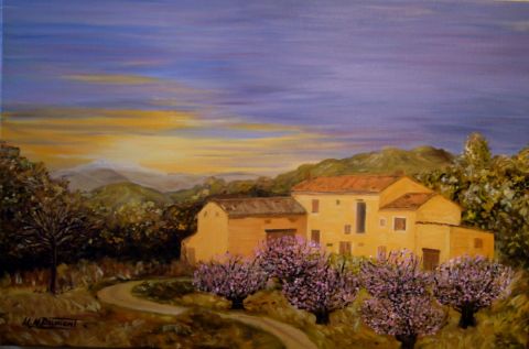 Les amandiers - Peinture - Marie-Mathilde Dumont Les amandiers - Peinture - Marie-Mathilde Dumont
