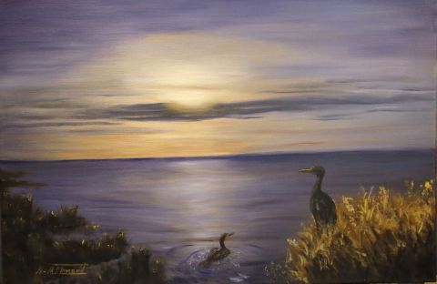 L'artiste Marie-Mathilde Dumont - Pêcheurs en mer L'artiste Marie-Mathilde Dumont - Pêcheurs en mer