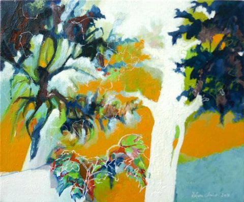 Topographie ensoleillée - Peinture - Liliane Camier Topographie ensoleillée - Peinture - Liliane Camier