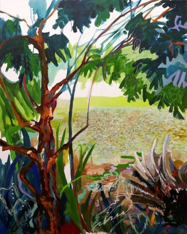 Le dit de la souche d’Aulne - Peinture - Liliane Camier Le dit de la souche d’Aulne - Peinture - Liliane Camier