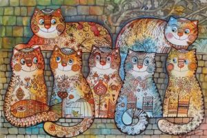 Voir cette oeuvre de OXANA ZAIKA: 7 chats 