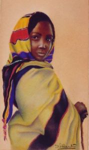 Dessin de Francoise Valentin: Belle du Mali