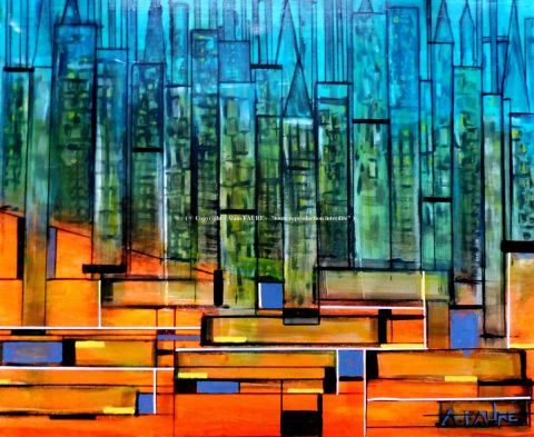 MANHATTAN - Peinture - ALAIN FAURE MANHATTAN - Peinture - ALAIN FAURE