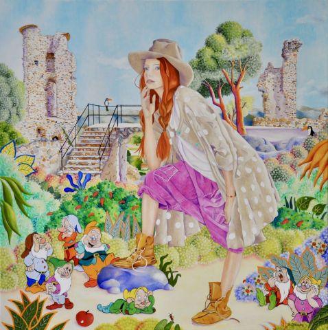 L'artiste martine alison - Blanche-Neige des temps modernes au château de Grimaud L'artiste martine alison - Blanche-Neige des temps modernes au château de Grimaud