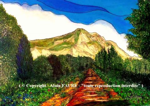 EMOTION SAINTE VICTOIRE - Peinture - ALAIN FAURE EMOTION SAINTE VICTOIRE - Peinture - ALAIN FAURE