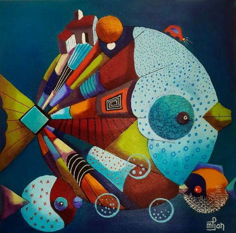 Bubulle 1 - Peinture - Marie-Pierre JAN Bubulle 1 - Peinture - Marie-Pierre JAN