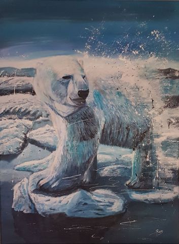 ours polaire - Peinture - sandrine richalet