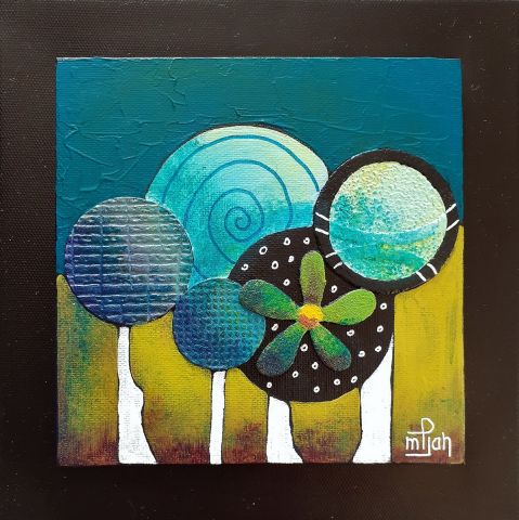L'artiste Marie-Pierre JAN - arbres 4 20X20 L'artiste Marie-Pierre JAN - arbres 4 20X20