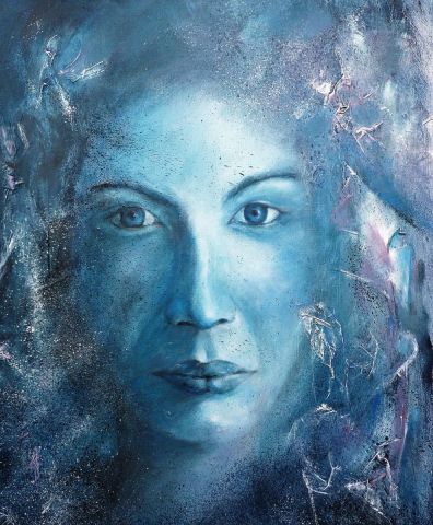 Peinture : étonnée - janine chetivet Peinture : étonnée - janine chetivet