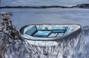 Voir le détail de cette oeuvre: barque sur rivage
