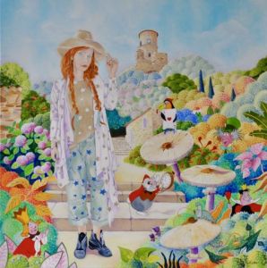 Peinture de martine alison: L'univers merveilleux d'Alice à Grimaud
