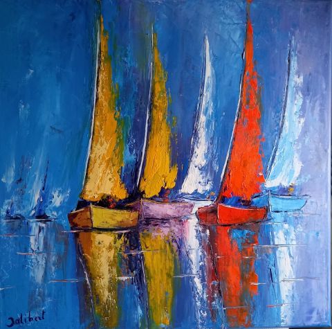 Marvoil 11 (50x50 cm) - Peinture - francis JALIBERT Marvoil 11 (50x50 cm) - Peinture - francis JALIBERT