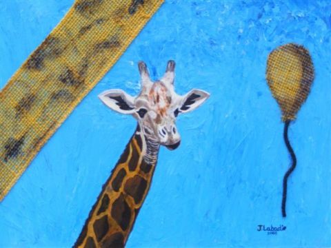 la girafe - Peinture - jackie