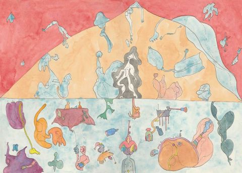 The Mountain - Peinture - Sandro Cocco The Mountain - Peinture - Sandro Cocco