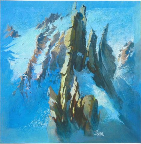 Aiguilles rouges, Chamonix - Peinture - Jean Schuck Aiguilles rouges, Chamonix - Peinture - Jean Schuck