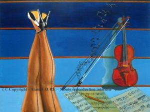 Peinture de ALAIN FAURE: TENTATION MUSICALE