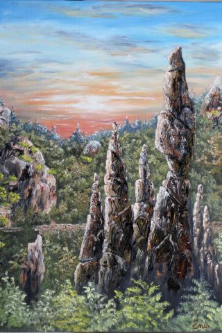 L'artiste enio - AURORE SUR LE ROCHER DE LA CHANDELETTE L'artiste enio - AURORE SUR LE ROCHER DE LA CHANDELETTE