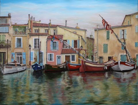 N0340 MARTIGUES LE MIROIR AUX OISEAUX - Peinture - enio N0340 MARTIGUES LE MIROIR AUX OISEAUX - Peinture - enio