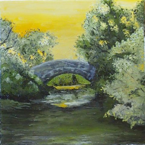 Pont à Central Park - Peinture - zepol