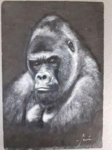 Voir cette oeuvre de Art'doises et peintures: Gare au gorille !