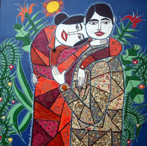 Les deux pigeons - Mixte - ANTOINE MELLADO Les deux pigeons - Mixte - ANTOINE MELLADO