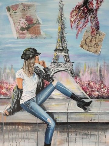 la parisienne - Peinture - sandrine richalet