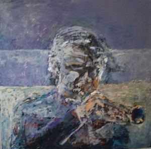 Peinture de SARL ARENA-PERAULT EXTENTION: Chet Baker Trumpet in blue
