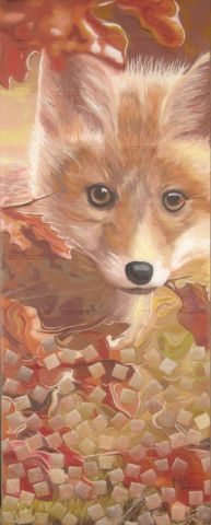 Fox Teddy - Peinture - Michel Lheureux