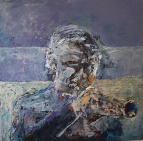 Chet Baker Trumpet in blue - Peinture - SARL ARENA-PERAULT EXTENTION Chet Baker Trumpet in blue - Peinture - SARL ARENA-PERAULT EXTENTION