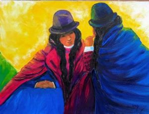 Peinture de Chantal  Urquiza: Les bavardeuses 