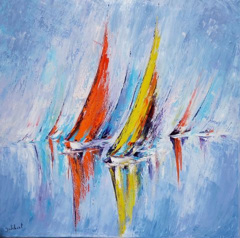 Couleurs dans les voiles - Peinture - francis JALIBERT Couleurs dans les voiles - Peinture - francis JALIBERT