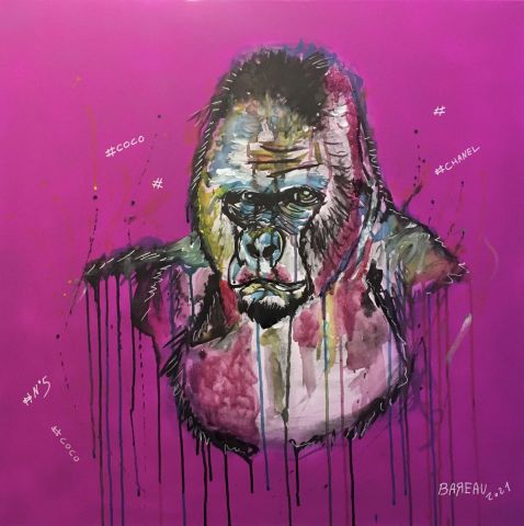 gorilla - Peinture - Cédric BAREAU