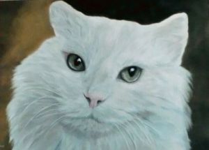 Voir cette oeuvre de sylvie magdeleine: chat blanc