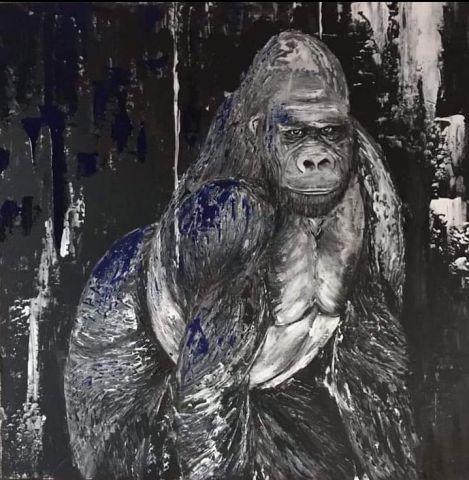 Monsieur le gorille  - Peinture - Caroline Crochet