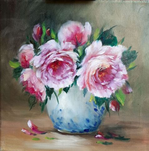 Roses du peintre - Peinture - chrispaint-flowers