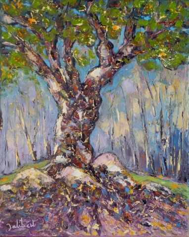 Papy hêtre - Peinture - francis JALIBERT Papy hêtre - Peinture - francis JALIBERT