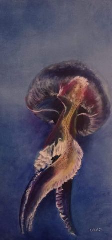Méduse colorée - Peinture - loyd