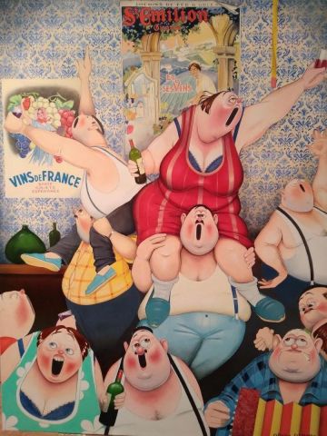 La fête des vendanges - Peinture - Alain Willette La fête des vendanges - Peinture - Alain Willette