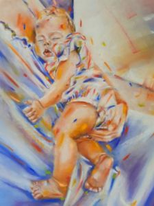 Peinture de FREDERIQUE NALPAS: GAELLE bebe