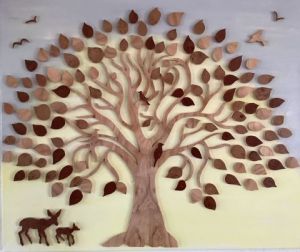 Artisanat de Nadine CLEMENT: tableau arbre de vie