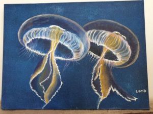 Voir cette oeuvre de loyd: 2 méduses multicolores
