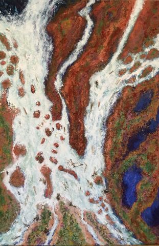 Rivière endiablée  - Peinture - jean pierre MALLET