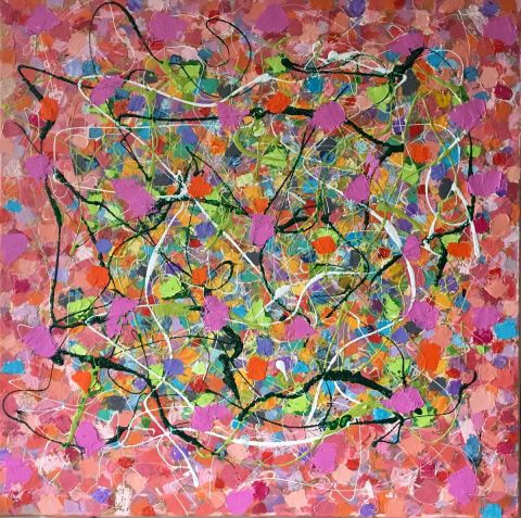 L'artiste jean pierre MALLET - Abstraction rose