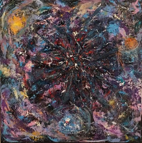 Explosion univers - Peinture - jean pierre MALLET