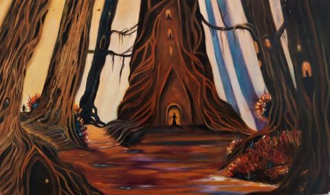 Forêt fantasy - Peinture - mattam