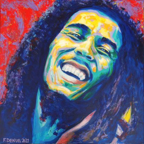 Bob Marley - Peinture - FRANCK DENUEL
